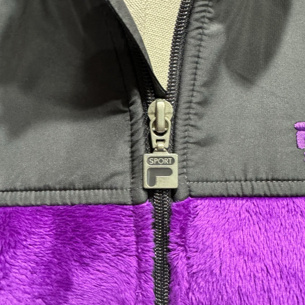 FILA Sport Soft Fleece Jacket Girls Size L14 Full‎ Zip Magenta Outdoor Sporty - Picture 5 of 7
